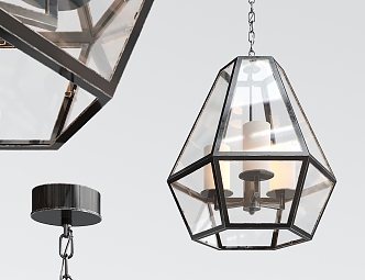 Industrial LOFT chandelier geometric chandelier 3d model