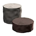 Two Round Coffee Tables With Different Colors And Rough Surface Design 3d model