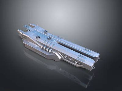 Tech Inspired Futuristic Metallic Mechanical Structure With Sleek Design And Detailed Components 3d model