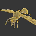 3D Rendered Wasp With Yellow And Black Stripes And Pink Wings