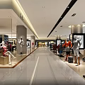 Modern Clothing Store Interior With Mannequins Clothing Displays Spacious Aisles And Lighting