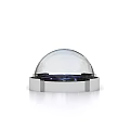 Futuristic Transparent Sphere Design With Metallic Base And Inner Scenic Light Effects