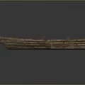 Traditional Wooden Rowing Boat Design With Seats And Natural Wood Finish