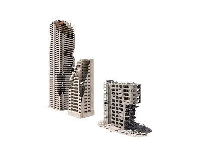 dilapidated building model realistic architecture 3d model