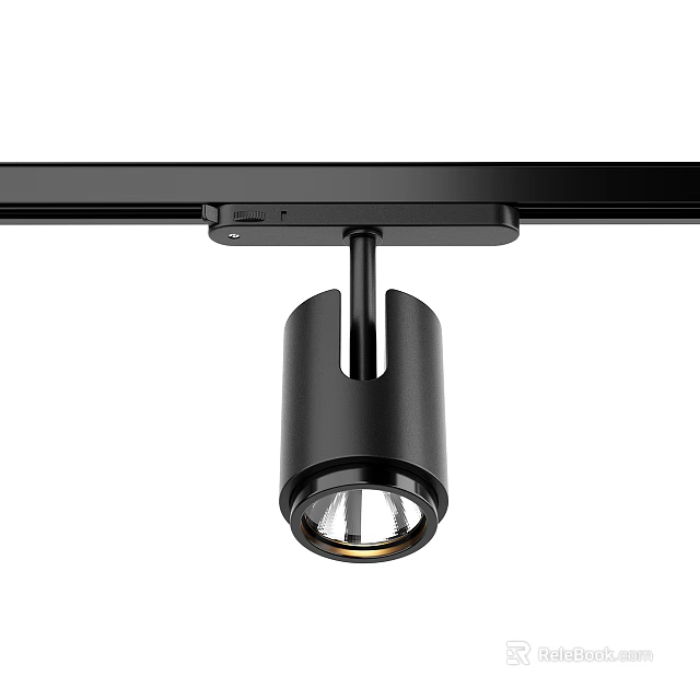 Black Modern Adjustable Track Spotlight for Indoor Home Lighting Fixture 3d model 