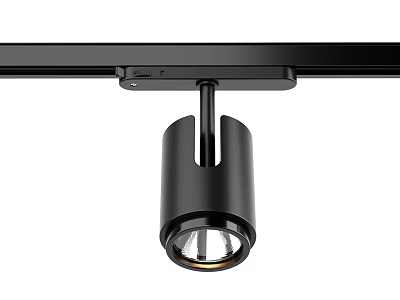 Black Modern Adjustable Track Spotlight for Indoor Home Lighting Fixture 3d model
