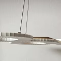 White Circular Ring Hanging Chandeliers With Modern Minimalist Geometric Design
