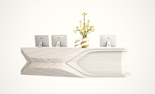 Modern reception desk 3d model