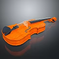 Elegant Wooden Violin With Glossy Brown Finish And Intricate String Design For Daily Use