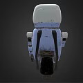 3D Rendered Robot Character With White Head Blue Eyes And Mechanical Limbs