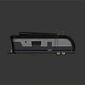 Vintage Streamlined Trailer With Roof Rack Grille Windows And Wheels