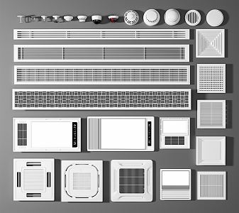 Modern air outlet air conditioning outlet 3d model