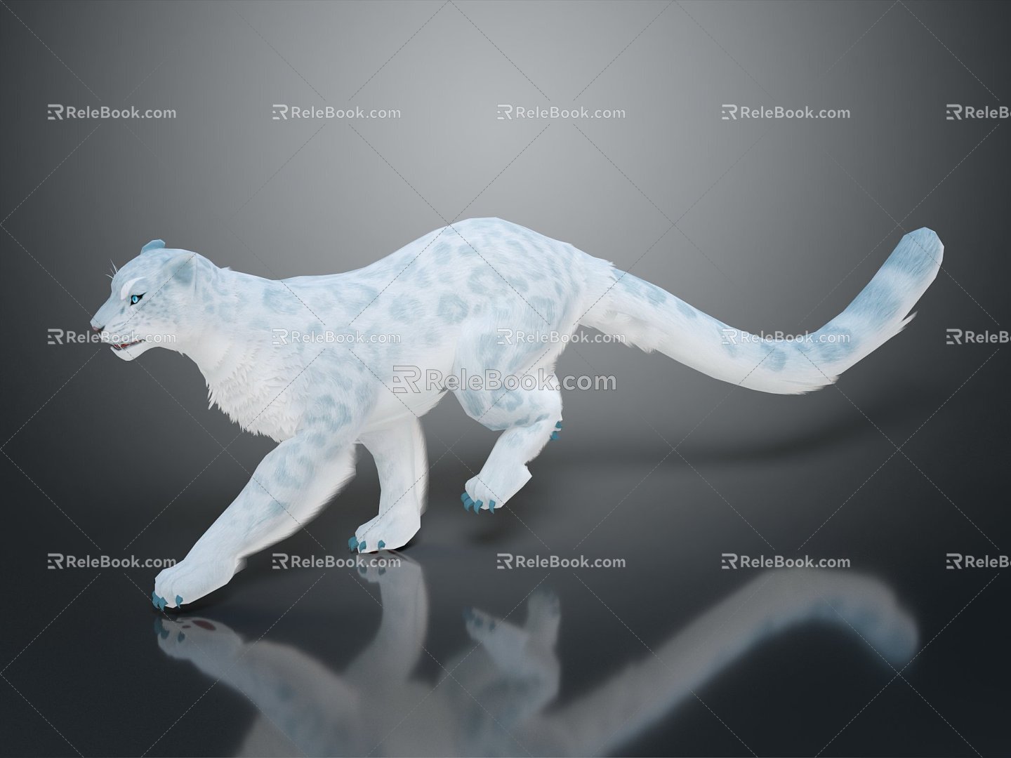 Snow Leopard Leopard 3d model