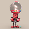 chewing gum robot doll machine candy vending machine 3d model