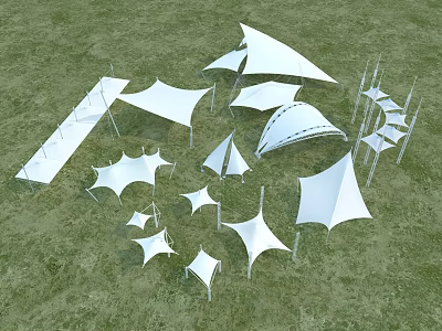 Modern Tensioned Membrane 3d model