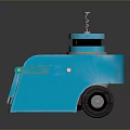 Compact Blue Smart Computer Robot Device With Wheels And Top Sensor