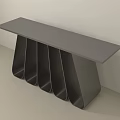 Modern Minimalist Console Table with Sleek Metal Frame and Unique Leg Design in Contemporary Interior