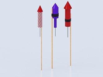 Fireworks Rocket Fireworks Firecrackers Two Kicks Firecrackers Ornaments Beautiful Chen 3d model