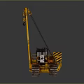 Yellow Crawler Crane With Tracks Boom And Heavy Duty Construction Use
