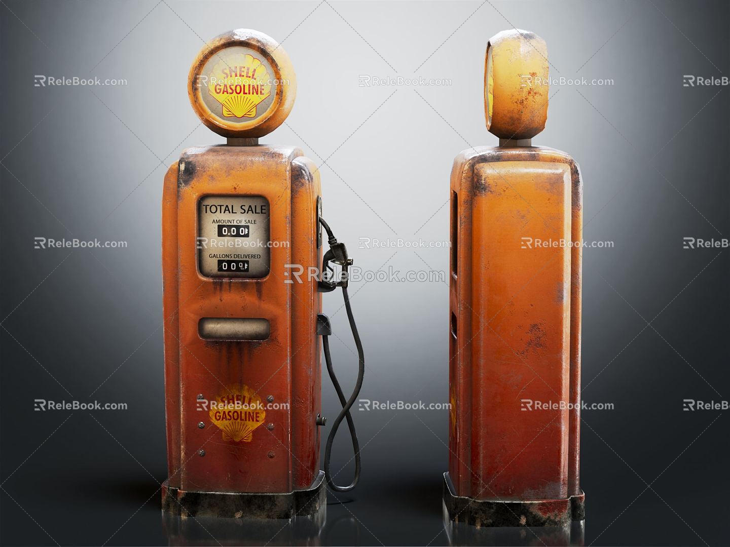 Industrial LOFT tanker desert gas pump oil pump 3d model