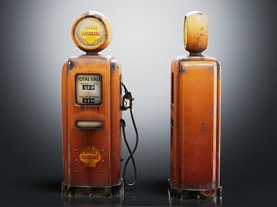 Industrial LOFT tanker desert gas pump oil pump 3d model