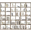 Spacious Multi layered Bookshelf Featuring Multiple Levels With Neatly Stacked Books 3d model