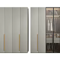 Modern Wardrobe Design With Gray Doors Internal Hanging Clothes And Drawers