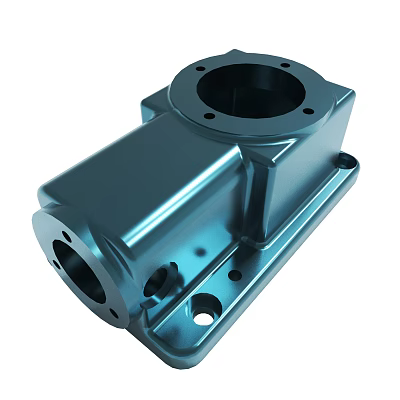 Industrial Metal Mechanical Component With Precision Machined Holes And Flat Surfaces 3d model