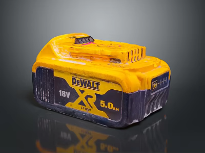 Dewalt 18V XR Power Tool Battery 5.0Ah High Performance for Professionals 3d model