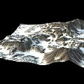 Garden Landscape With Mountainous Terrain And Snow Covered Natural Contours