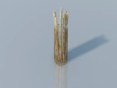 Natural Bamboo Swing Door Design For Modern Interior Decoration And Home Use 3d model