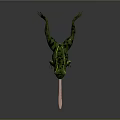 Green Frog With Black Spots Sticking Out Tongue On Gray Smooth Background