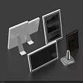 White And Black Photo Frames With Stand Design Displaying Scenery Photos Colorful Artworks And Drawings