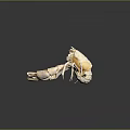 Unique Crab Shaped Golden Jewelry Piece With Detailed Claws And Elegant Design