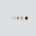 Modern Circular Wall Lamp With Colorful Panels Illuminated Edge And Various Colors
