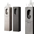 Modern Water Dispensers For Daily Use With Gray And Black Design And Glass Cups