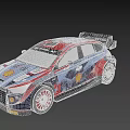 Hyundai N Series Rally Car With Shell MOBIS Logos Aerodynamic Design Red Wheels