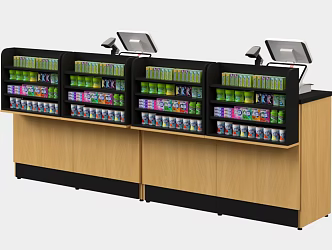 Shelf cashier equipment chewing gum cashier bar 3d model
