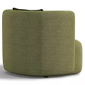 Modern Light Brown Fabric Accent Chair With Rounded Arms And Comfortable Design