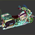 Classic Black And White Motorcycle With Storage Box And Chrome Accents