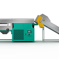 Industrial Processing Equipment With Green Body White Hopper And Yellow Conveyor