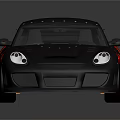 Stylish Black Sports Car Exterior With Flame Decals And Rear Spoiler