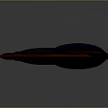 Curved Red And Gray Blade Tool With Sharp Edge And Handle