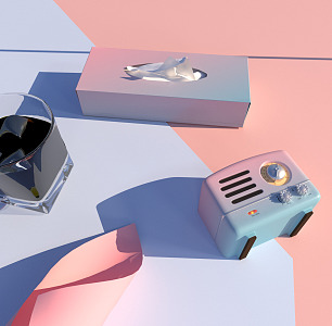 Modern Radio Wolf King Radio 3d model