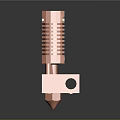 Red Metallic Detailed 3D Printed Mechanical Component Featuring Heat Sink Structure