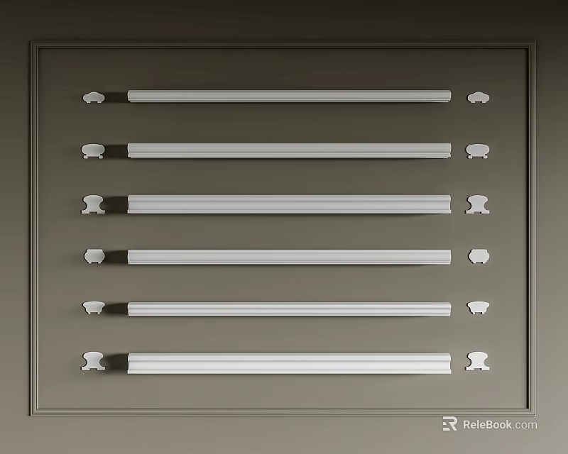 Durable Metal Furniture Components With Long Strip Design And Installation Hardware Parts 3d model 