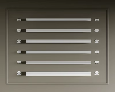 Durable Metal Furniture Components With Long Strip Design And Installation Hardware Parts 3d model