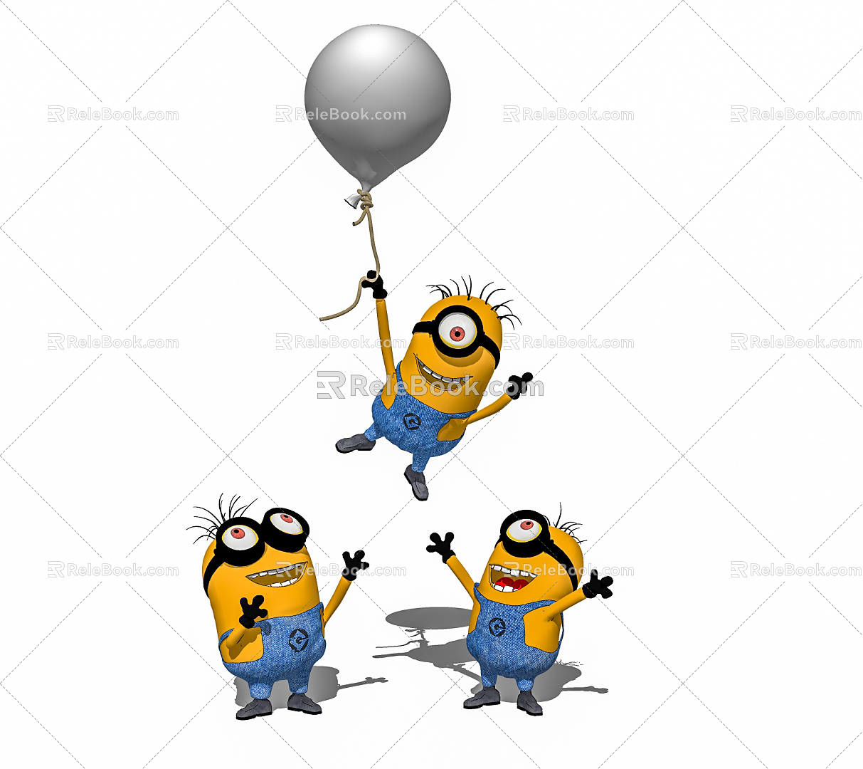 Modern Toy Minions Toy Ornaments Combination 3d model