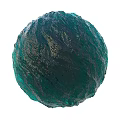 Green Spherical Component With Rough Surface Texture And Deep Teal Color 3d model