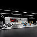 CFMOTO Exhibition Booth Interior With Modern Lighting And Motorcycle Displays